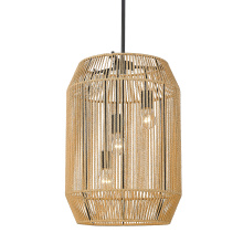 Golden 6076-3P BLK-NR - Golden Lighting Marlee 3-light Pendant in Matte Black